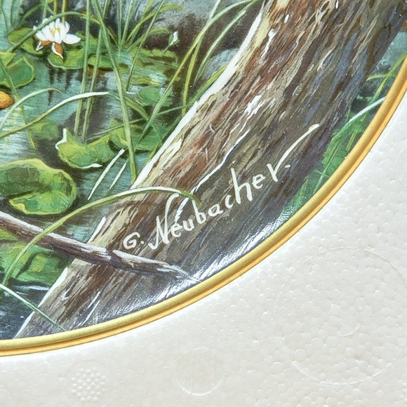 Vintage 80s Kaiser Porcelain Neubacher Collector Plate " Misty Morn" - Picture 6 of 7
